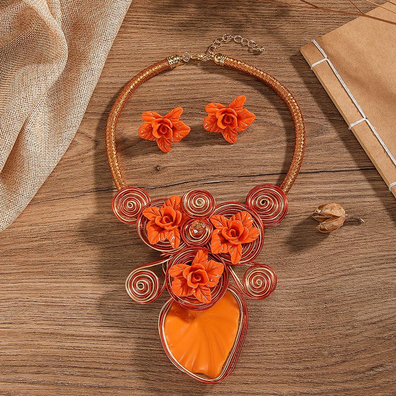 

Преувеличенные африканские циркониевые наборы разноцветные листья ожерелье серьги нигерийская свадьба индийские циркониевые наборы ювелирные подарки