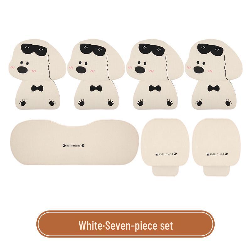 Cute Female Puppy Cartoon Car Seat Cushion for Chevrolet Equinox, Cavalier, Cruze - All Seasons