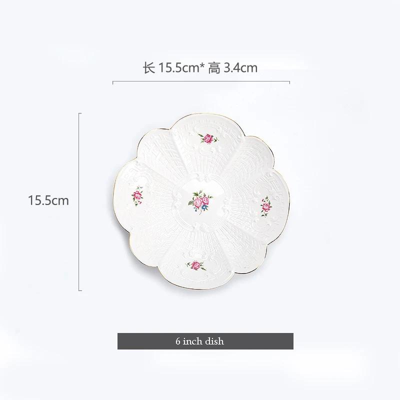 English Teapot Set European Vintage Flower Tea Cup Court Style Ceramics Coffee Cup Saucer Pot Home Exquisite Drinking Utensils