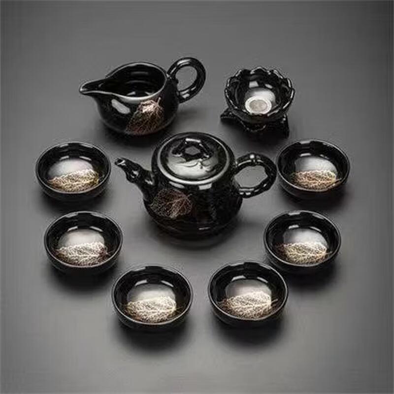 Handun Jianzhan Black Glaze Ceramic Tea Set
