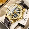 BINBOND Vintage Hollow-out Quartz Wristwatch For Men Luxury Luminous Waterproof Accurate Durable Men's Watch Casual Reloj