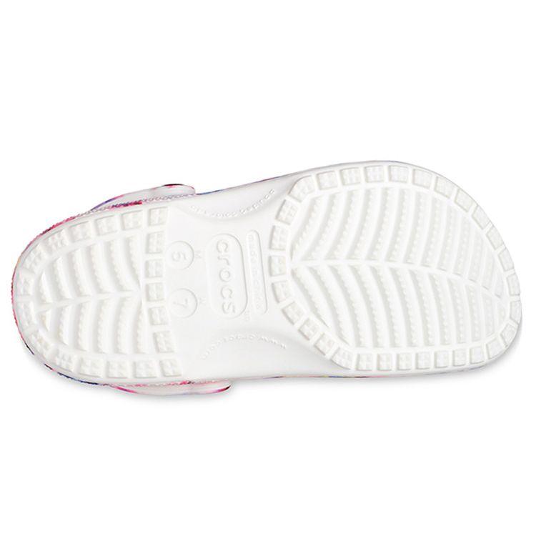 Crocs EVA Classic Tie-Dye Pattern Clogs Women Footwear White Multicolor 205453-6TS