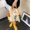Schüler Kontrastfarbe Schultasche Damen Tasche Trendiger Süßer Rucksack Lässige Große Kapazität Leinwandtasche