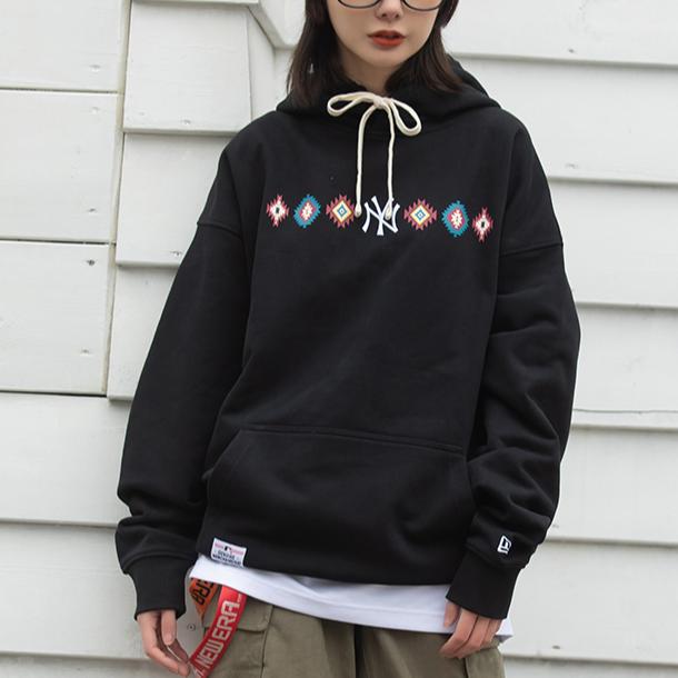 New Era FW21 MLB Series Ethnic Totem Pullover Hoodie Unisex hoodies 12877408