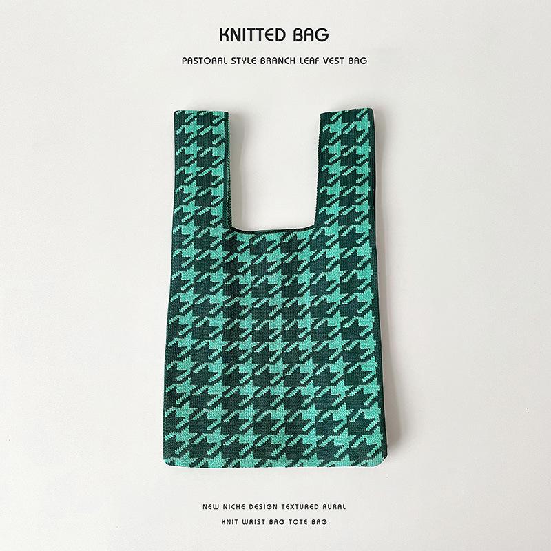 Colorful Knitted Handbags: Women's Fashion Shoulder Bags & Vest Waistcoat Styles