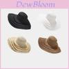 Summer Straw Hat With Wide Brim And Sunproof For Beach Vacation And Outdoor Activities