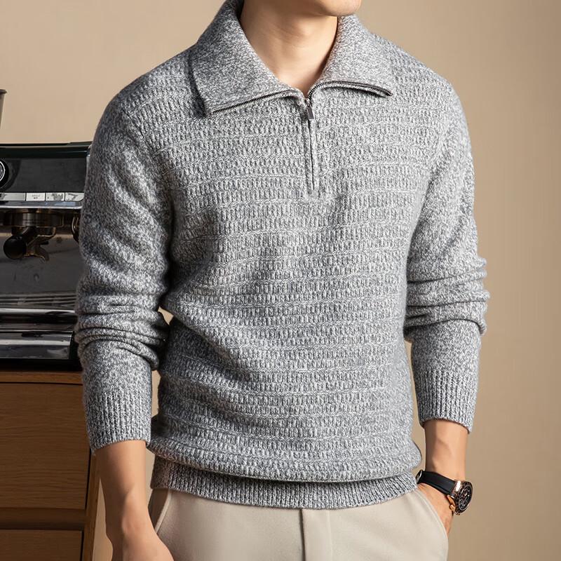 

Firstview Men s Winter Half-Zip Lapel Wool Sweater FV25D1962 2XL