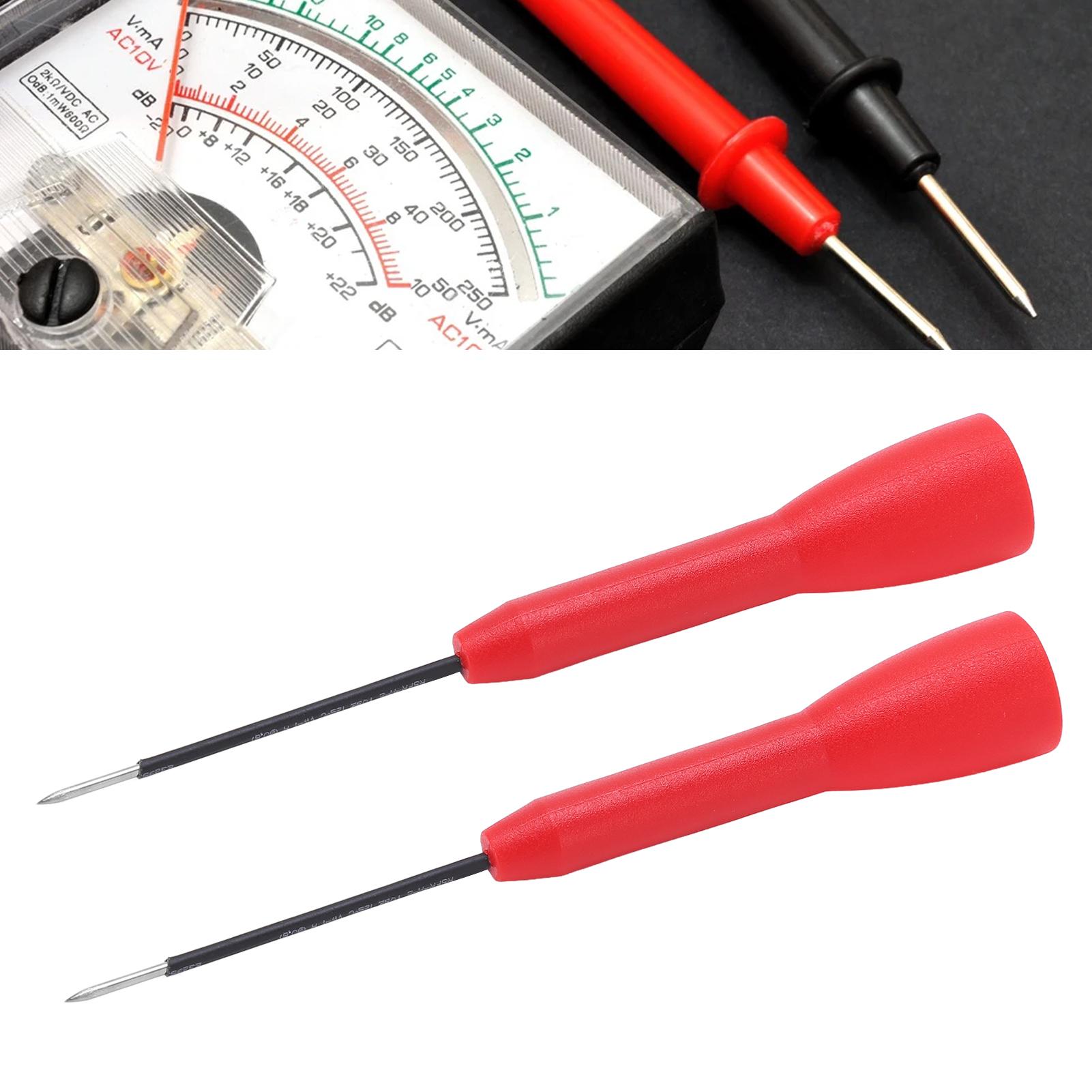 2Pcs Test Probe Insulation   Simple   1mm Multimeter Needle Piercing Probe 600V 10A
