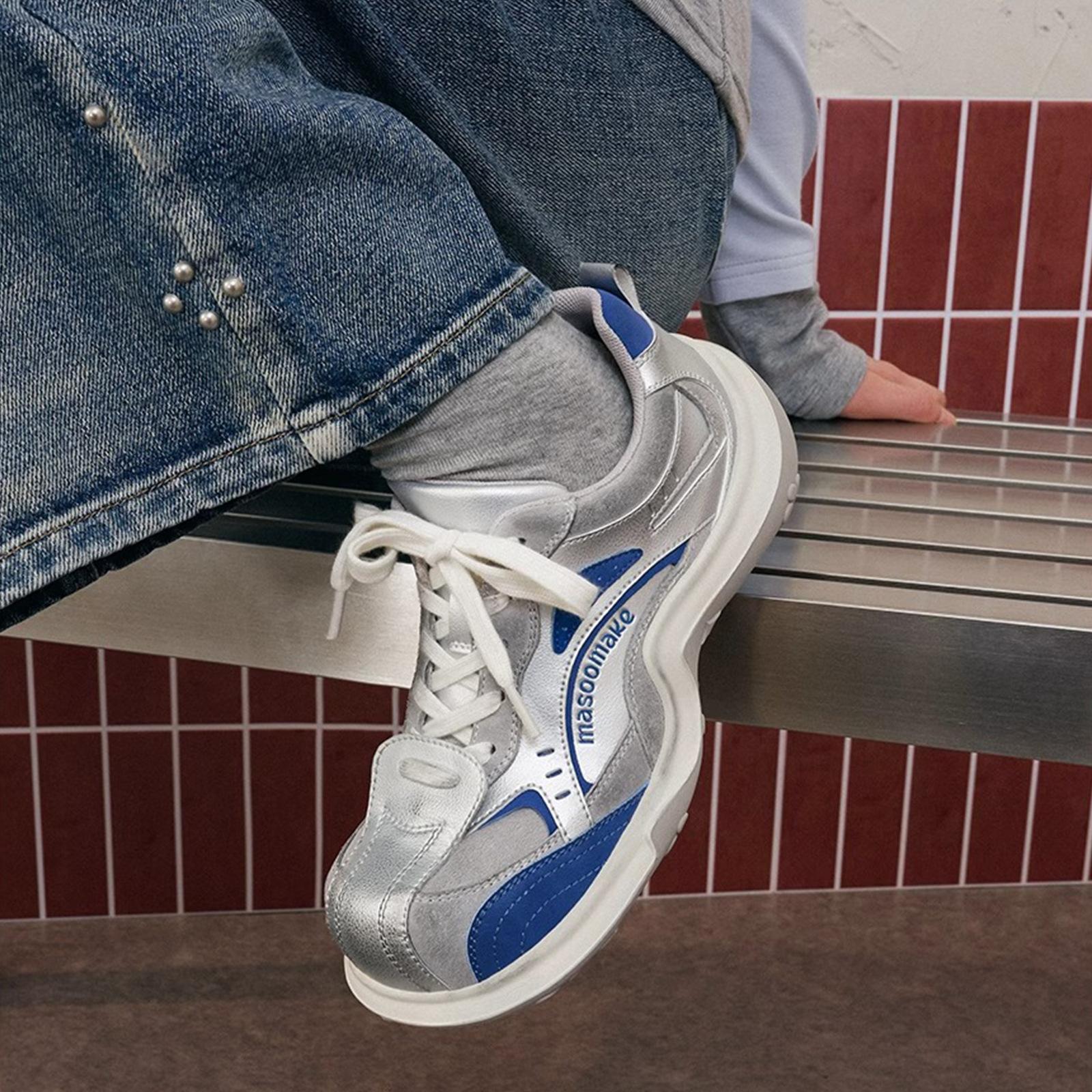 

Cowhide version~ platform-soled sports shoes versatile casual board shoes spring 2025 new retro Forrest Gump training shoes women 40