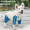 Dog Raincoat Waterproof Puppy Onesie Hooded Pet Rain Jacket Full Costume Wrap Poncho Reflective Strips Small Medium Pet Clothes