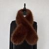 Faux Fox Fur Cross Scarf Thick Fur Neck Warmer Winter Warm Plush Scarf  Autumn Winter