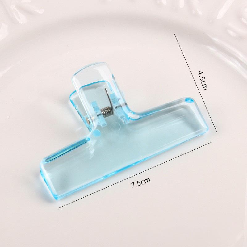 1Pcs Transparent Clip Acrylic Hand Account Large Clip Long Tail Folder for Student Office Test Paper Folder Holder