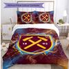 Set Lenzuola Stampato West Ham United Football 3 Pezzi, Comodo Set Copripiumino per Camera da Letto Amico della Pelle