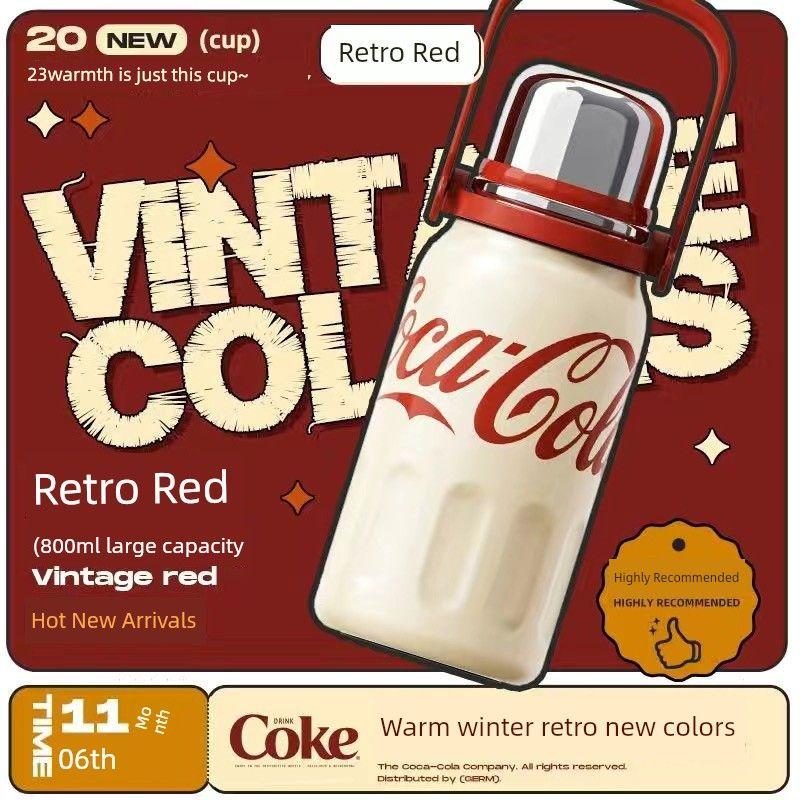 Ge Qi Germ Coca-Cola Large Capacity Vacuum Cup Infant Water Cup Girl 2023 New Stainless Steel Kettle