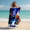 Personalized customized proof beach towel with Astro Bot  pattern - soft, absorbent, quick-drying, perfect swimming, camping&bathing