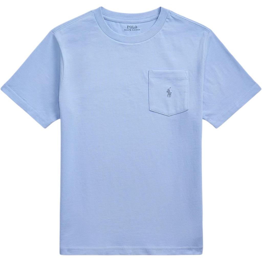 Polo Ralph Lauren Tasche Baumwollstrick T-Shirt Kinder Oberteile Hellblau 323970333-006