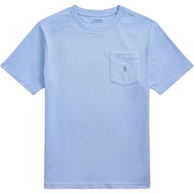 Polo Pocket Cotton Knit T-Shirt Kids Tops Light-Blue 323970333-006