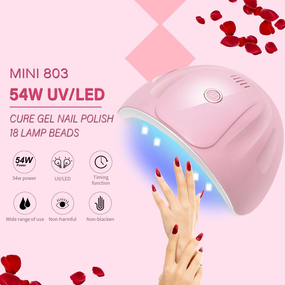LINMANDA 54W Nail Dryer Lamp UV Light for Nails Eyes Protection Lamp for Gel Nails Gel Nail Polish Curing Dryer Home Salon Tool