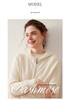Women's Thickened Double Zipper Cashmere Cardigan - Solid Color, Loose Fit, Slimming Knit Hoodie for Autumn and Winter.