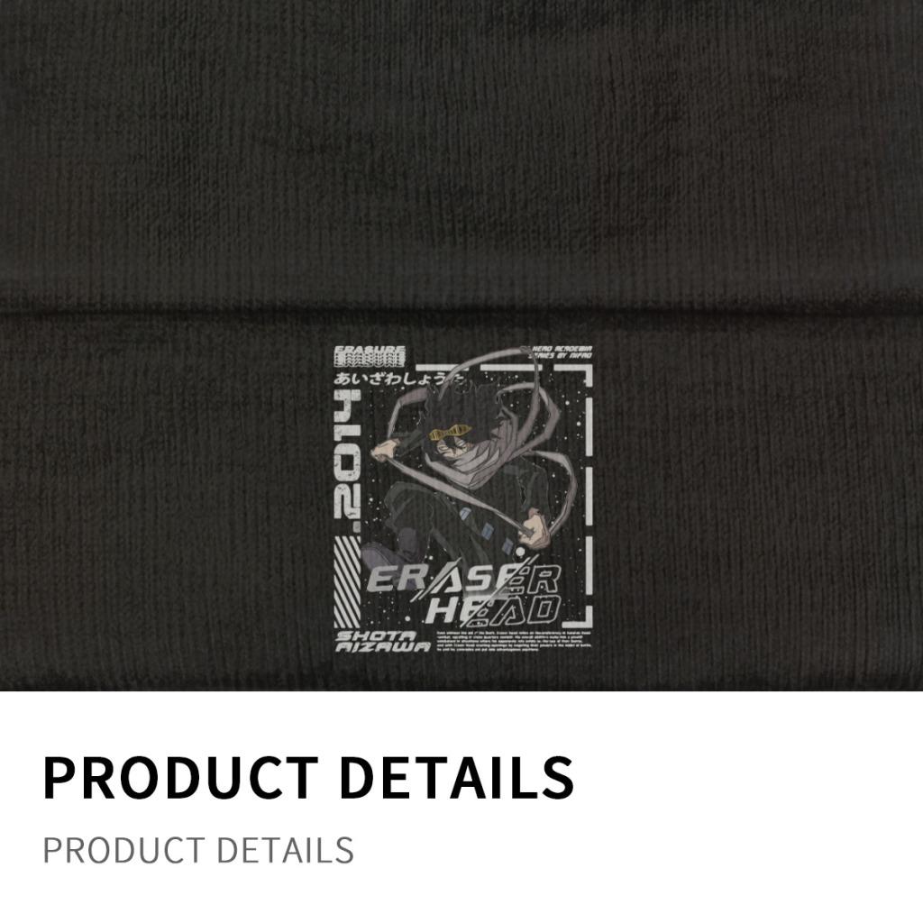 Eraser Head Aizawa Shouta My Hero Academia Aesthetic Anime Knitted Hat Women's Unisex's Skullies Beanies Winter Hat Hip Hop Caps