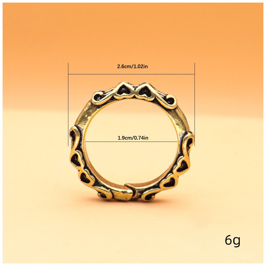 Women Vintage Ring Exquisite Dressing Decors Hand Ornament Ladies Brass Rings Gifts Fingers Decor Festival Gift