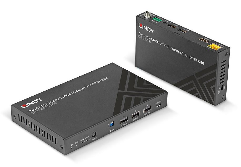Lindy 38346 Av Extender Av Transmitter And Receiver Black