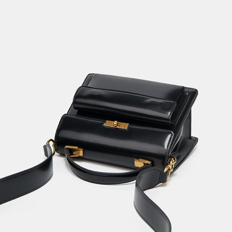 Spring and Summer Simple and Versatile Handbag, Fashionable Wide Shoulder Strap, Single-shoulder Crossbody Small Square Bag