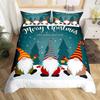 Christmas Gnomes Bedding Set Santa Claus Xmas Comforter Cover Merry Christmas Duvet Cover Set Romantic Candlelight Quilt Cover