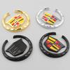 1Pc Car Side Window Body Stickers Round Badge Decals for Cadillac ATS CTS DTS STS SLS SLR XLR BLS Seville Escalade Tiburon CT6