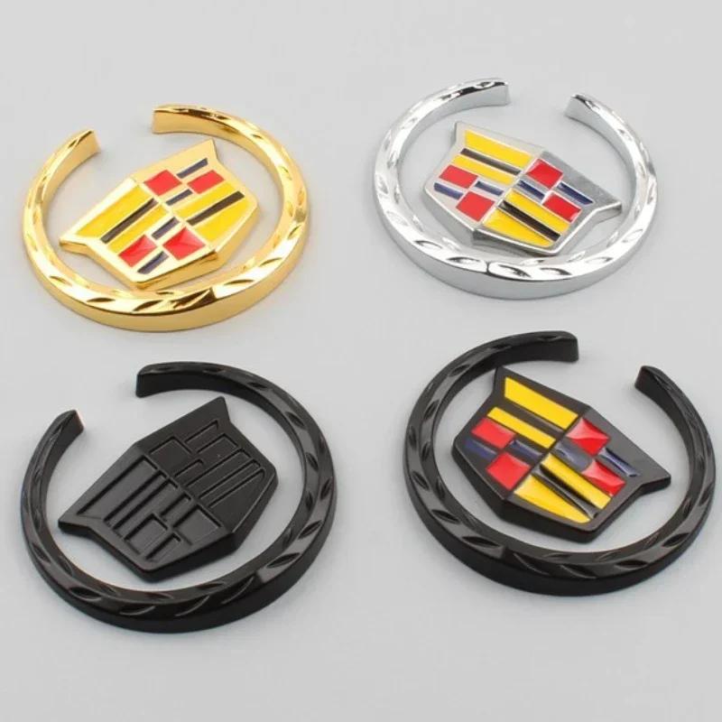 1Pc Car Side Window Body Stickers Round Badge Decals for Cadillac ATS CTS DTS STS SLS SLR XLR BLS Seville Escalade Tiburon CT6