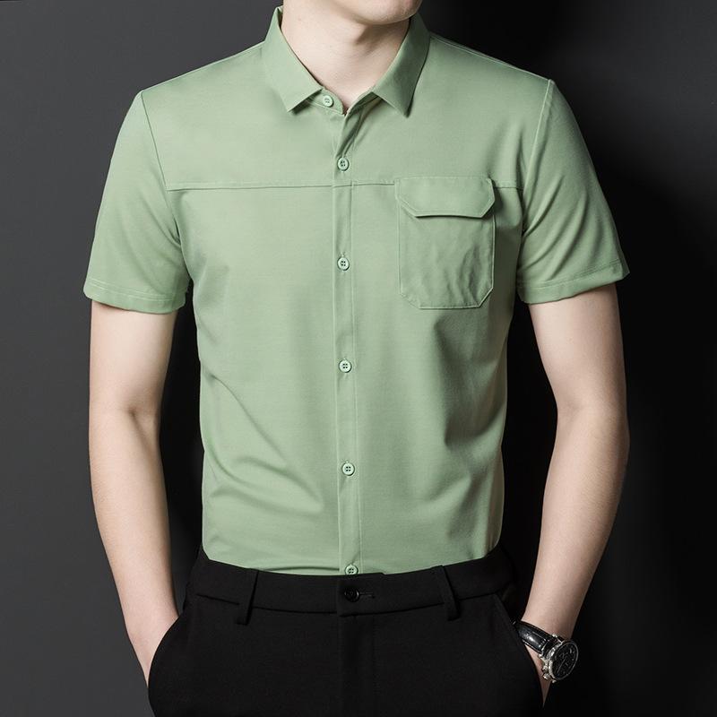 

Летняя новая мужская повседневная в наличии Летняя молодежная хлопковая тонкая стандартная лацкан XXXL