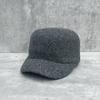 Chapeau simple en feutre de laine pour femme automne et hiver chaud à petit bord plat sommet plat chapeau d'équitation montrant le visage petit cuir velours patchwork polyvalent chapeau de cavalier