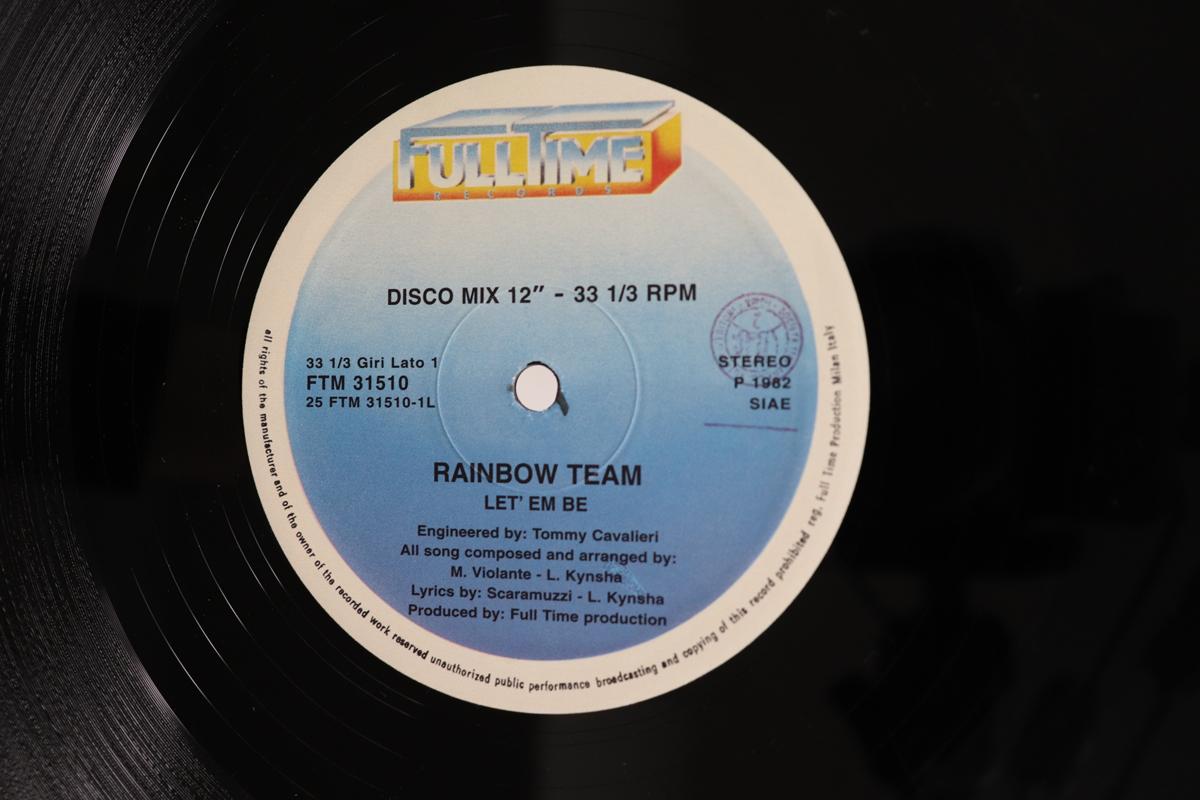 

12inch Record RAINBOW TEAM Let em Be My Darling FTM31510 FULL TIME Italy Dance Electronica Used