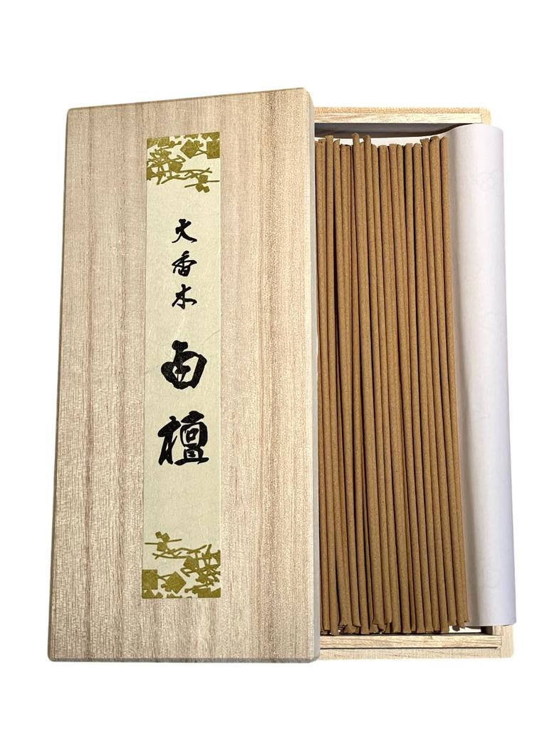 Buddhist Founded In Rosan Sandalwood Incense Made In In a Paulownia Wood Box Pure Sandalwood Scent from India Gift Approximately 60 Sticks [Fujii