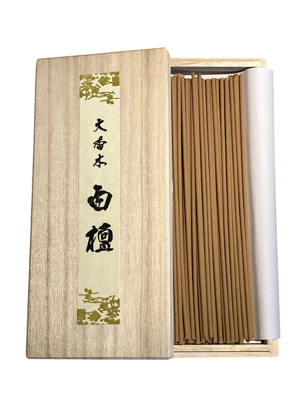 

Buddhist Founded in Rosan Sandalwood Incense Made in in a Paulownia Wood Box Pure Sandalwood Scent from India Gift Approximately 60 Sticks [Fujii
