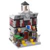 Building Block Compatible With 104289 Mini Fire Station, Mini City Street View Series, Small Particle Assembly