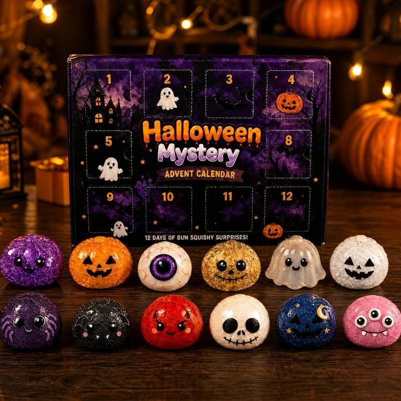 Giocattoli Antistress di Halloween Puffer Puzzle in TPR per Rilassamento e Collezionismo