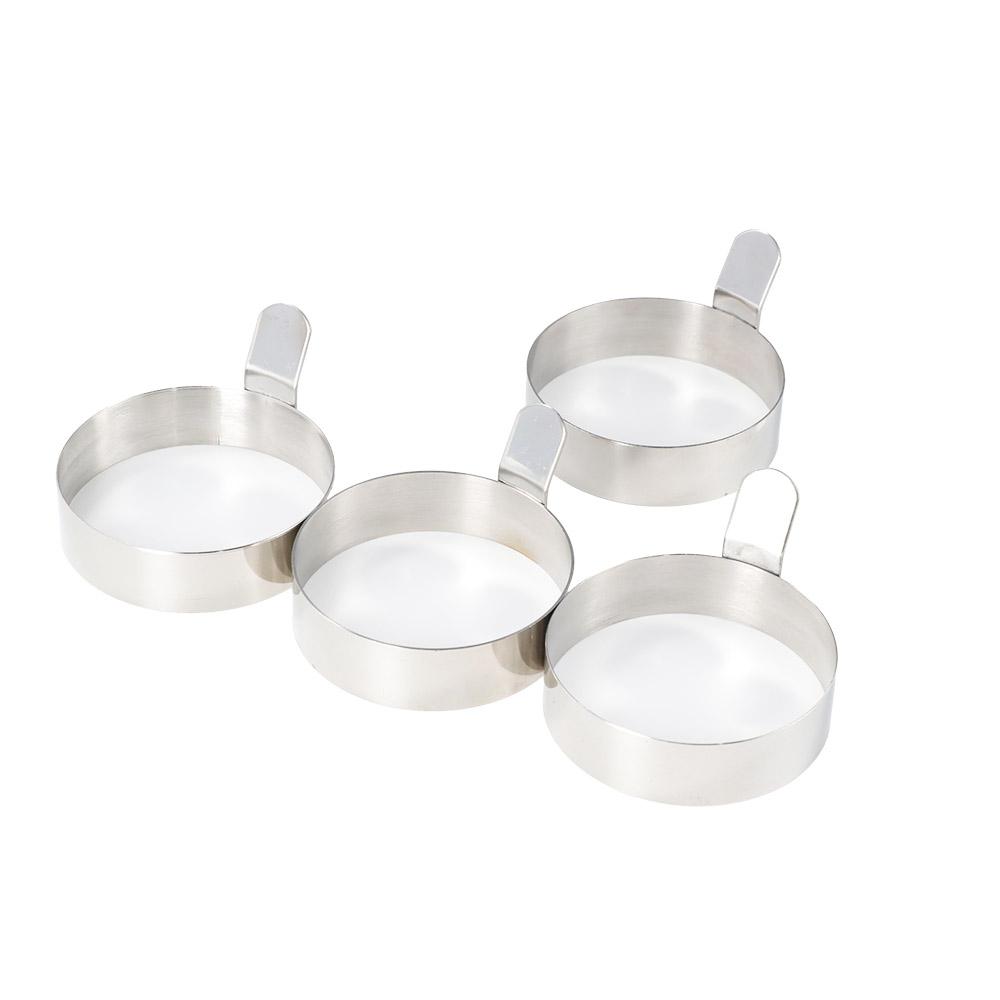 2PCS Kitchen Baking With Handle Round Egg Frying Mold Omelette Mould Egg Ring Pancake Shaper