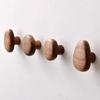 4PCS Simple Styles Wall Mount Hooks Solid & Beech Wood Multipurpose Hooks Upgrades for Hanging Clothes & Accessories