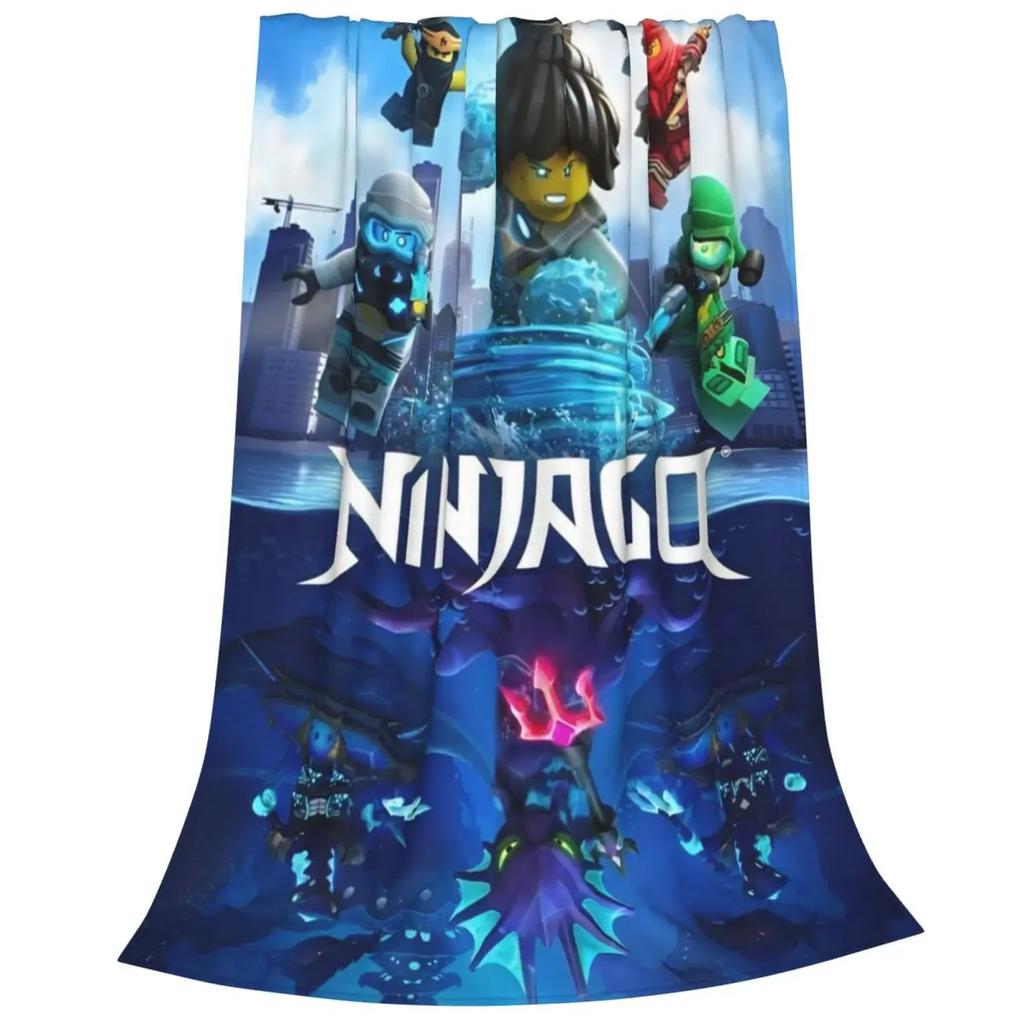 N-ninjagos Coral Fleece Plyšová deka Přehozy na postel pohovku Super měkké přehozy na postel
