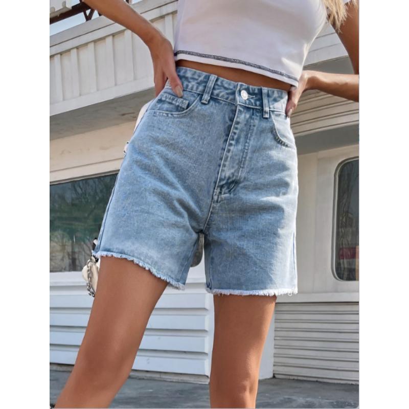 New Women's High Waist Denim Shorts, Loose Fit Casual Jeans Shorts with Slimming Effect for Summer Trendy Wear