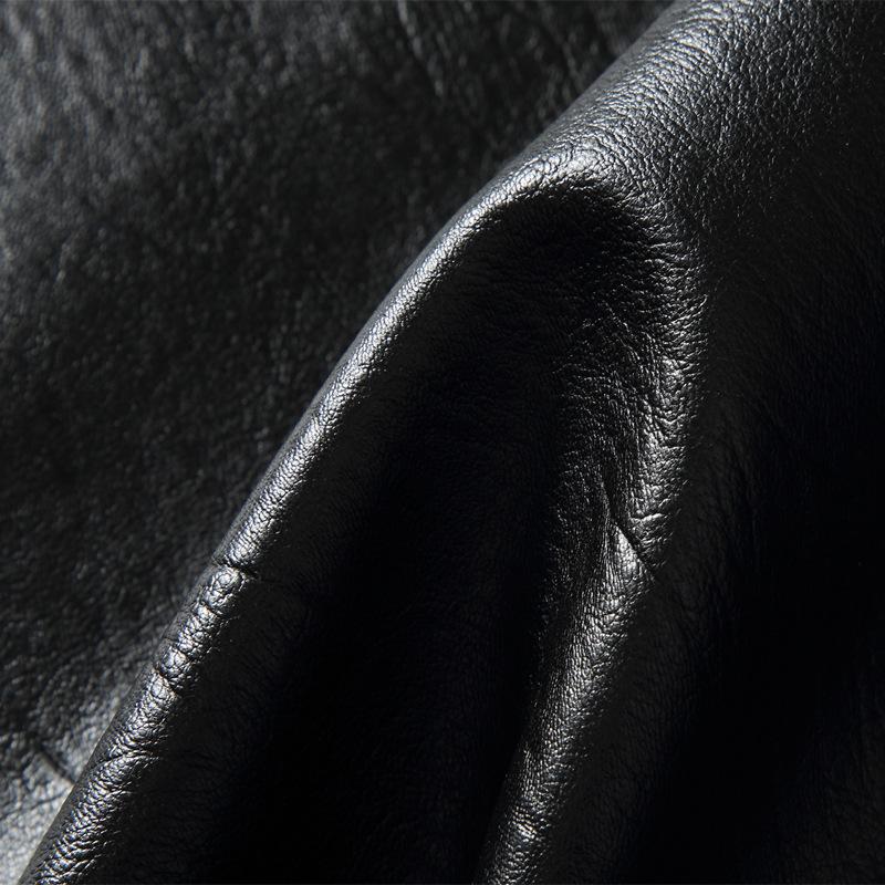 Add Velvet Autumn and Winter Leather Jacket for Middle-aged and Elderly Men's Leather Jacket for Baseball