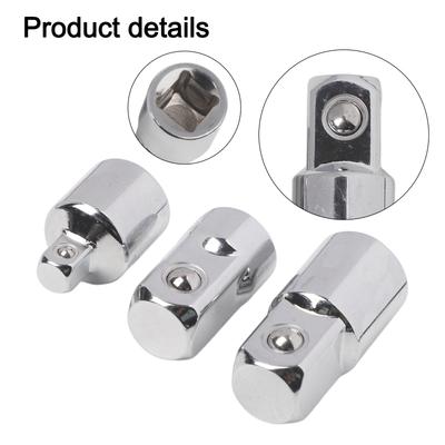 Robust Drive Socket Adapter Set 3PCS with 1/4 To 1/2 3/8 To 1/2 3/8 To 1/4 Inch Sizes for Diverse Applications