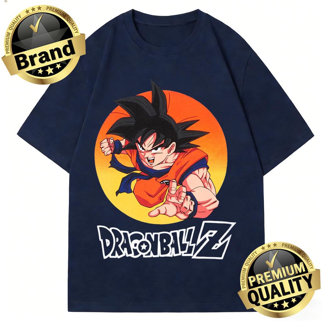 Dragon Ball Trendy Hot Items 2026 Summer Retro Mens Printed TShirt Goku Action Pose Design Oversized UnisexKids Streetwear