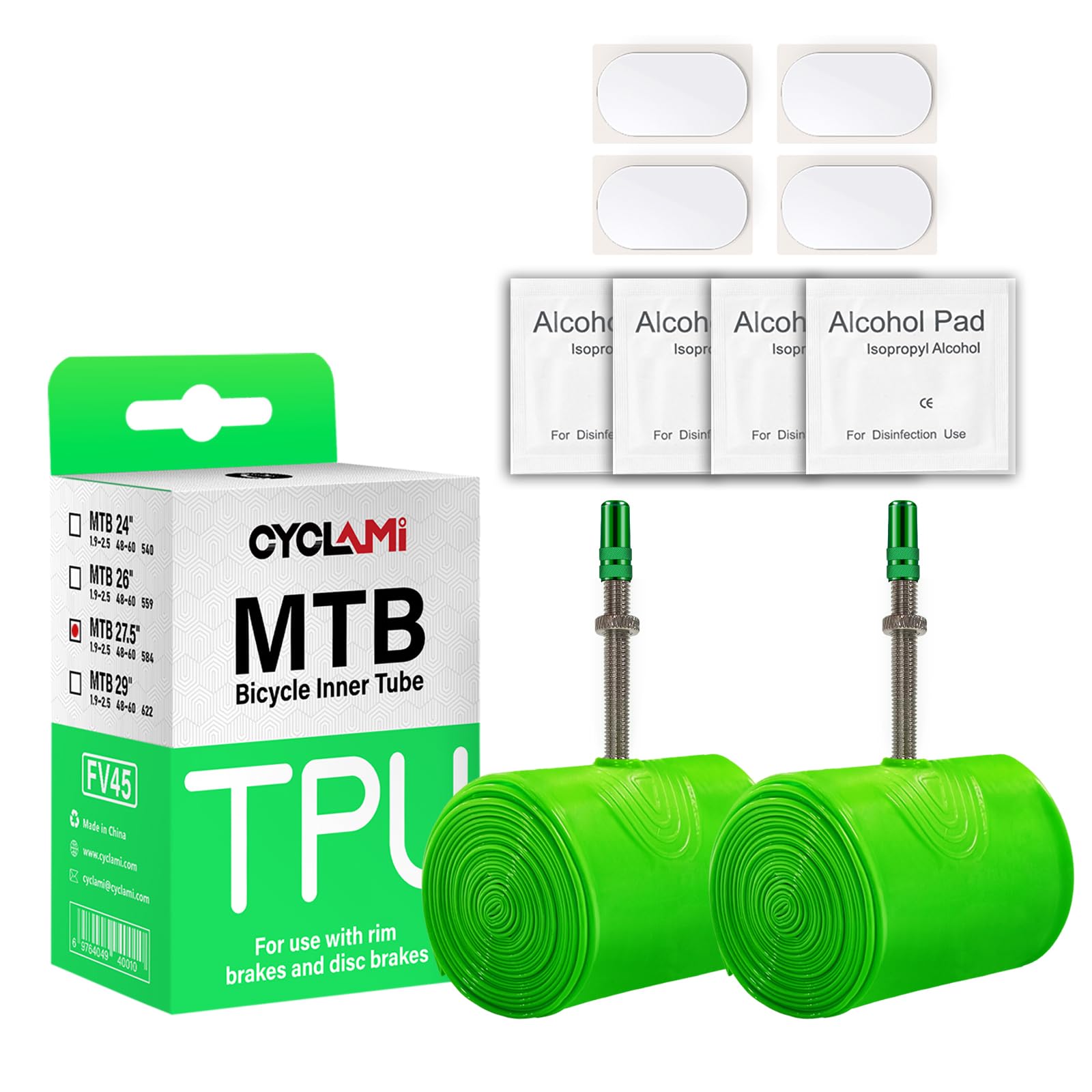 Set of 2 CYCLAMI 65g Ultra Light Mountain Bike TPU MTB26/27.5/29