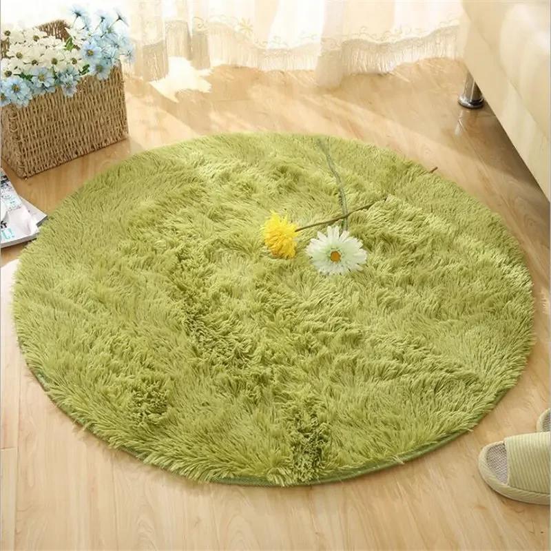 Super Soft Plush Round Rug Mat Fluffy White Carpets for Living Room Home Decor Bedroom Kid Room Decoration Salon Thick Pile Rug