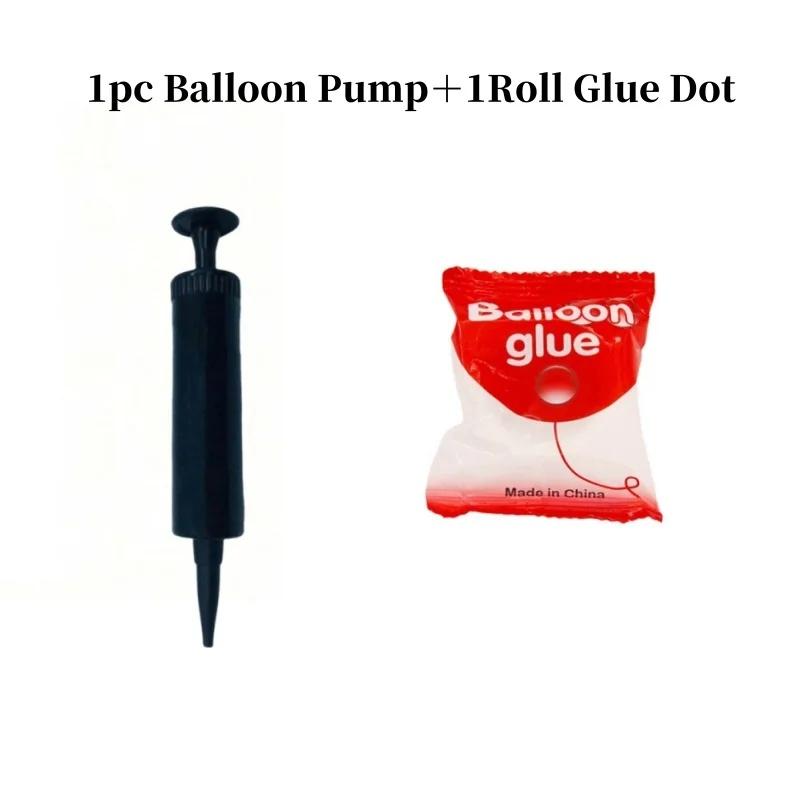 1/3/5PC Balloon Pump Balloon Glue Dot Portable Hand Push Balloons Inflator Accessories Wedding Birthday Party Celebration Tools