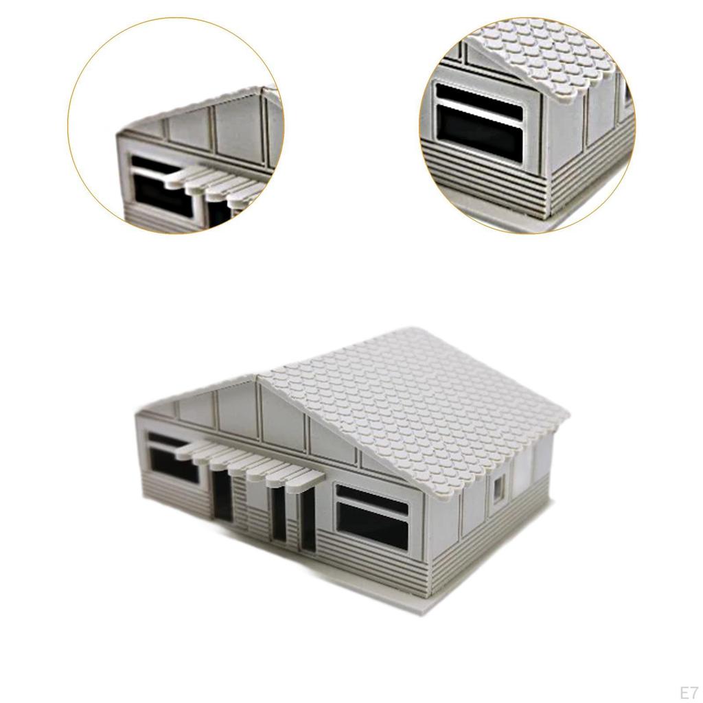 1/64 Building Model Assembled Model, Landscape Residential Modern House Architecture Scene for Sand