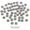Handmade Antique Silver Flower Spacer Beads for DIY Bracelets & Hair Accessories