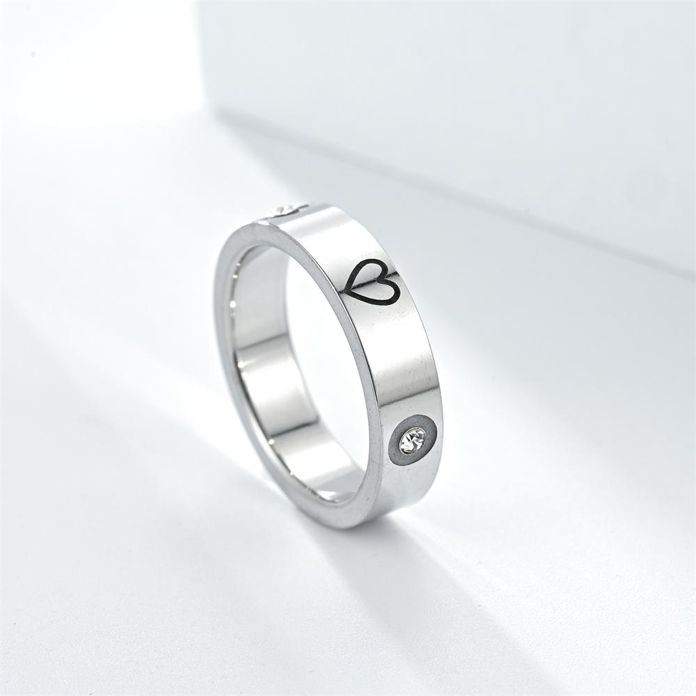 

2 шт./Набор Классическое круглое кольцо из нержавеющей стали с цирконом для женщин Модное серебристое/золотистое обручальное кольцо для пары с цирконом в подарок 9 чистый